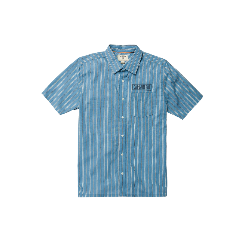 Bait Barge Short Sleeve Shirt - Coastal Blue