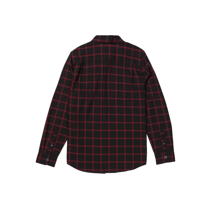 Marsh Lands Long Sleeve Flannel Shirt - Blk