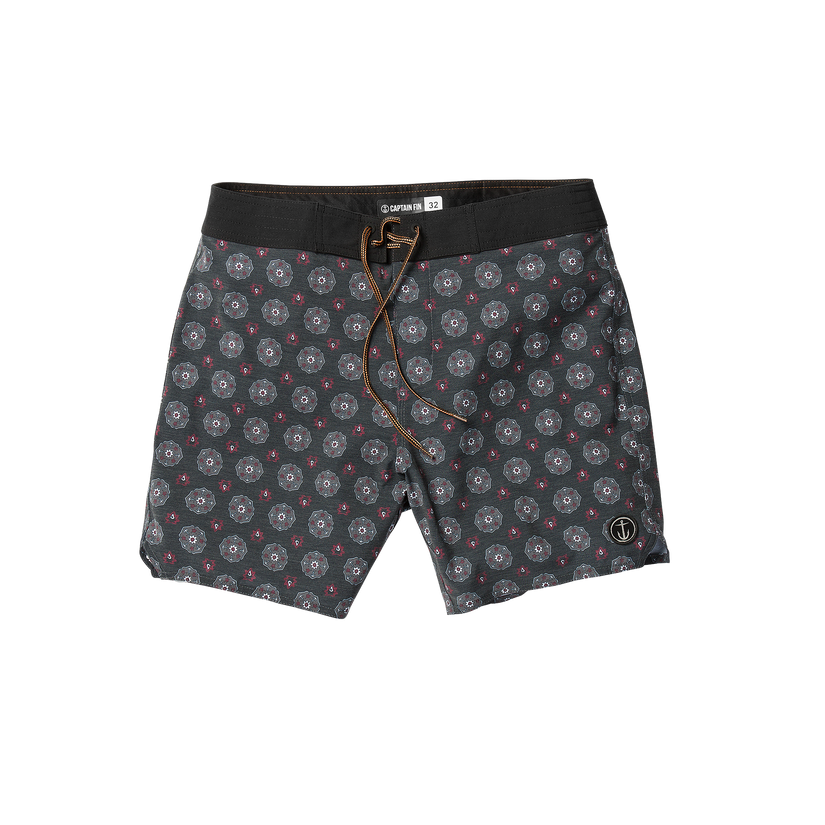 Voyager Paisley Boardshort - Black - Captain Fin Co.