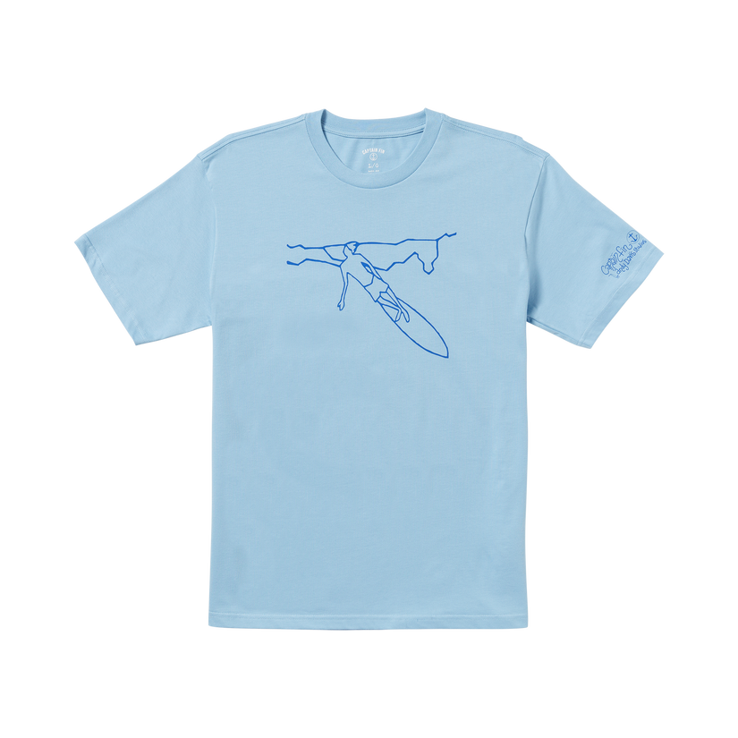 Ads Illustration Short Sleeve Tee - Coastal Blue - Captain Fin Co.