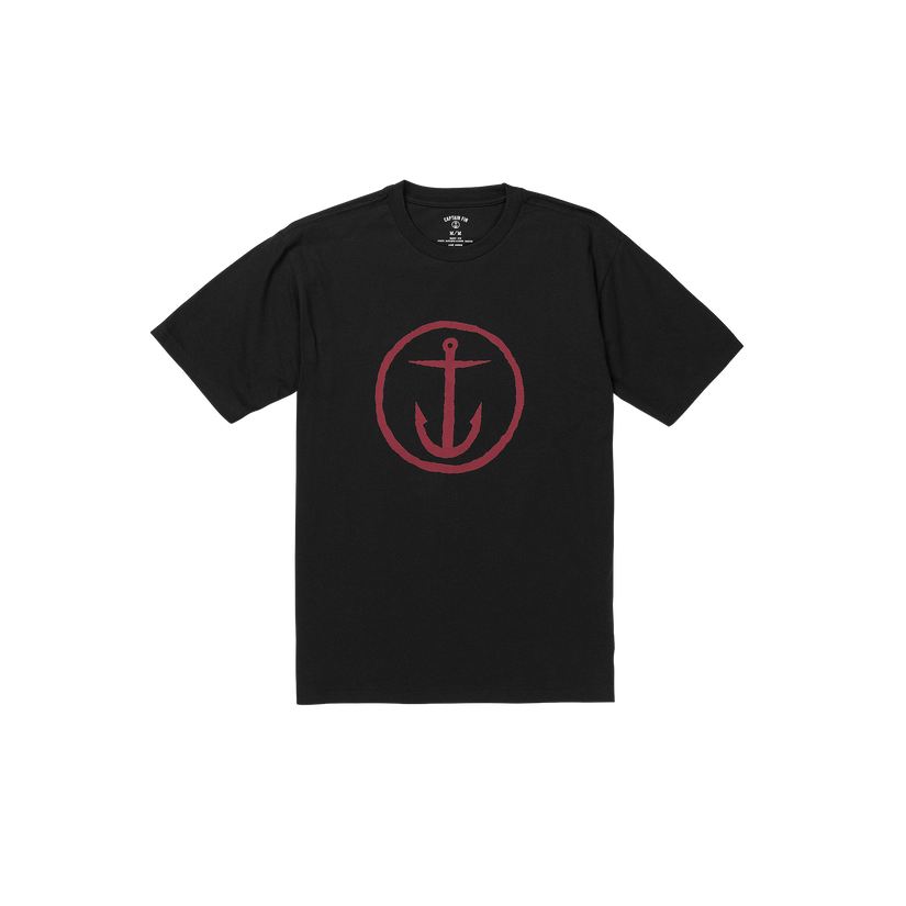 Anchor Logo Short Sleeve Tee - Blk