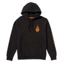 Fin Flame Pullover Hoodie - Black