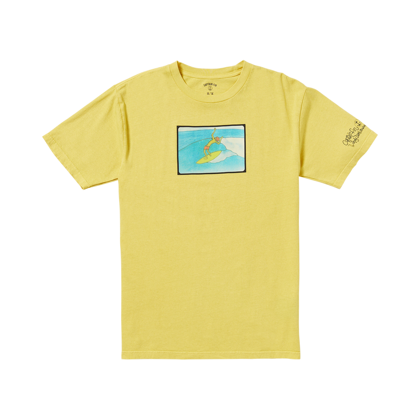Ads Whoooo Short Sleeve Tee - Mineral Yellow - Captain Fin Co.
