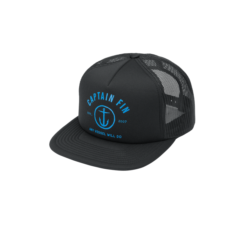 Mixer Trucker Hat - Black - Captain Fin Co.