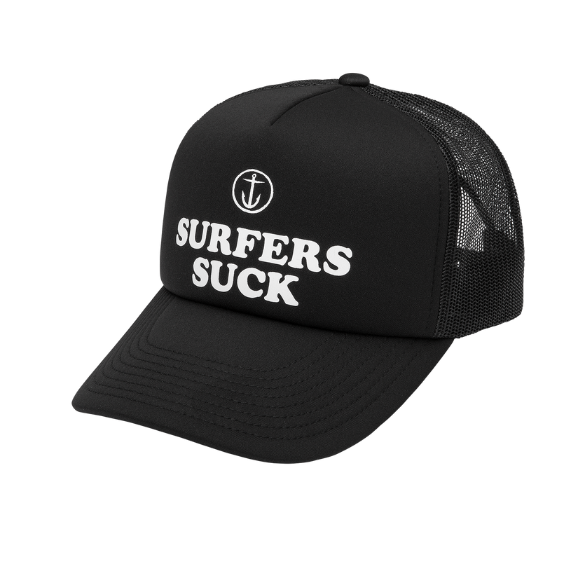 Surfers Trucker Hat - Black - Captain Fin Co.