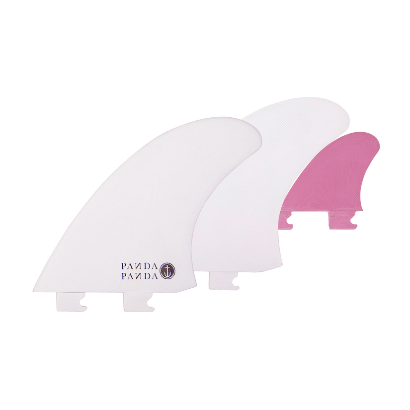 Panda Twin + Trailer - White/Pink - Snap In - Captain Fin Co.